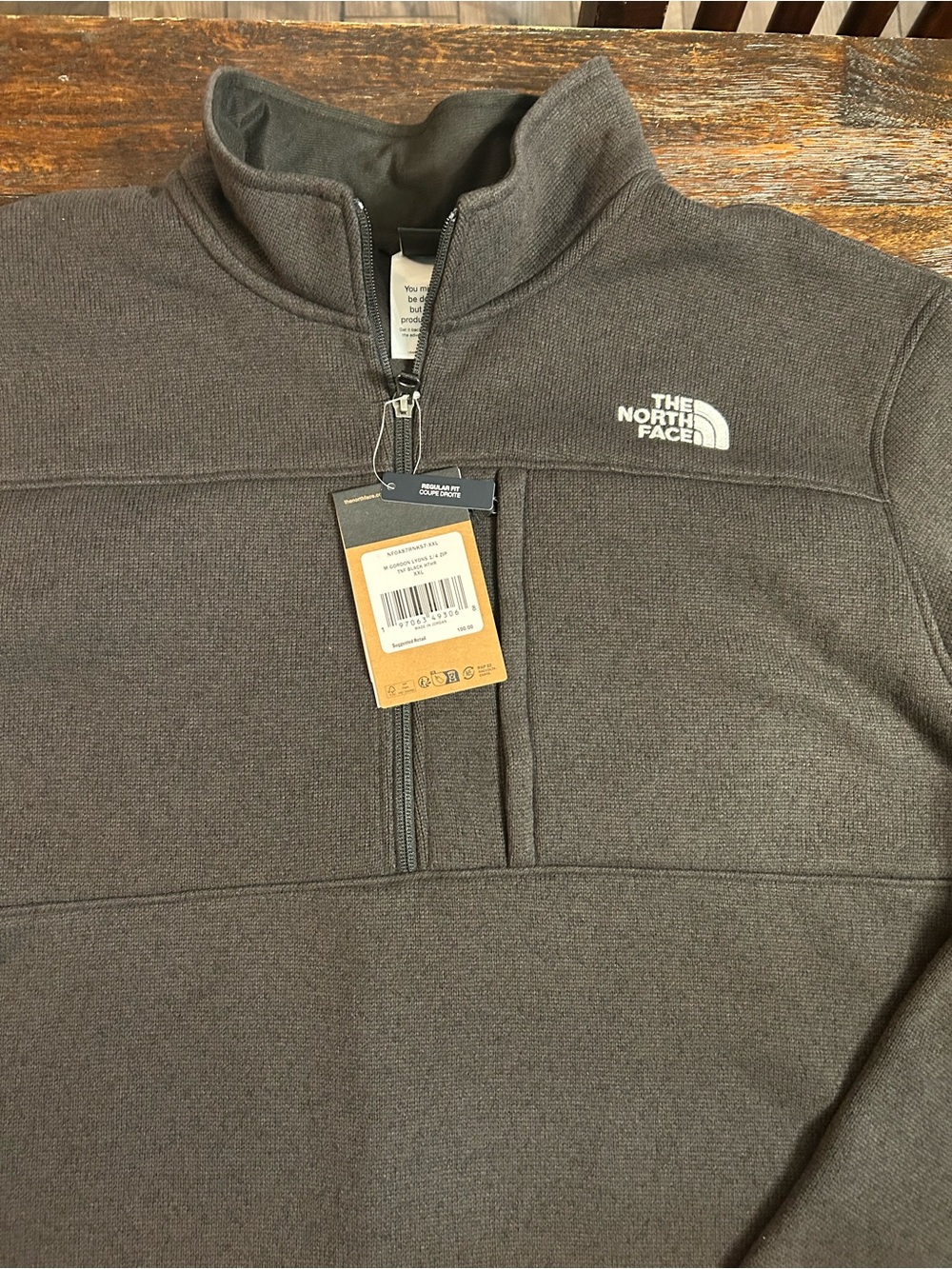 The North Face - Gordon Lyons 1/4-Zip Jacket - Men's - Black Heathered - Picture 4 of 12
